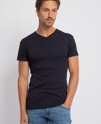 Oklahoma t-shirt stretch donkerblauw (2-pack)