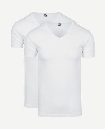 Oklahoma t-shirt stretch wit (2-pack)