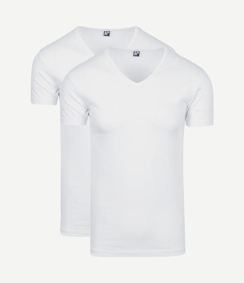 Oklahoma t-shirt stretch wit (2-pack)