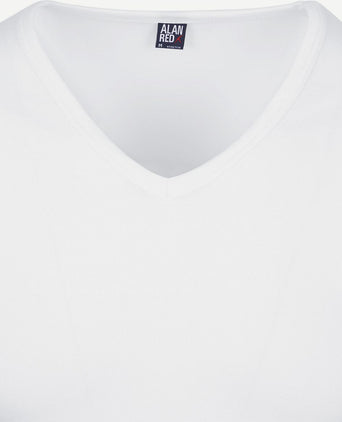 Alan Red Oklahoma t-shirt stretch wit (3-pack)