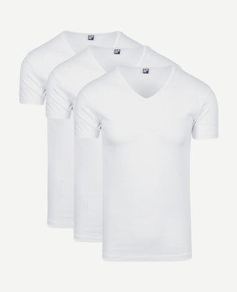 Oklahoma t-shirt stretch wit (3-pack)