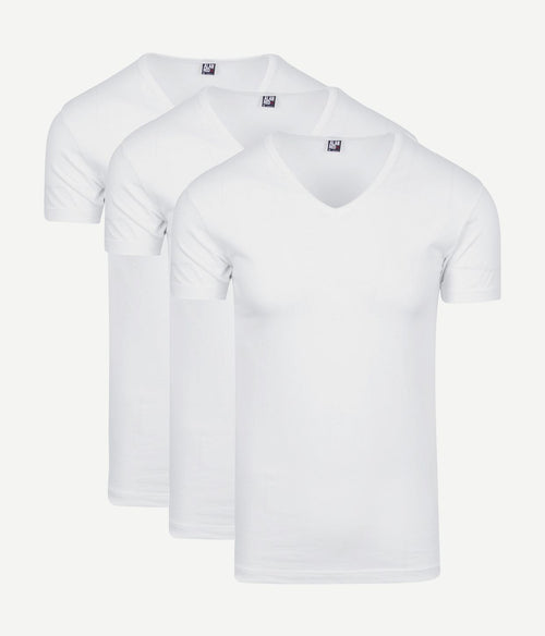 Alan Red Oklahoma t-shirt stretch wit (3-pack)