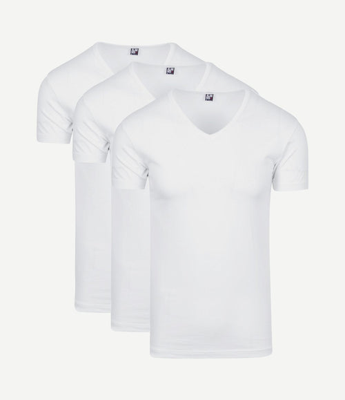 Oklahoma t-shirt stretch wit (3-pack)