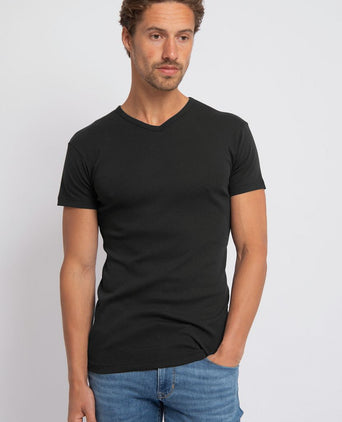 Alan Red Oklahoma t-shirt stretch zwart (2-pack)