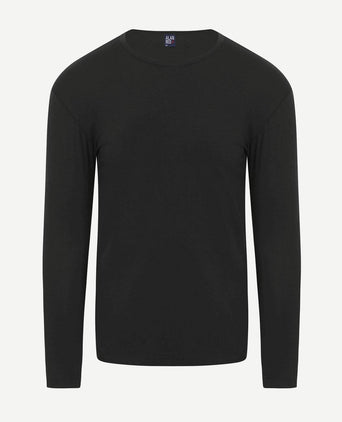 Alan Red Olbia longsleeve t-shirt zwart | Slim-fit