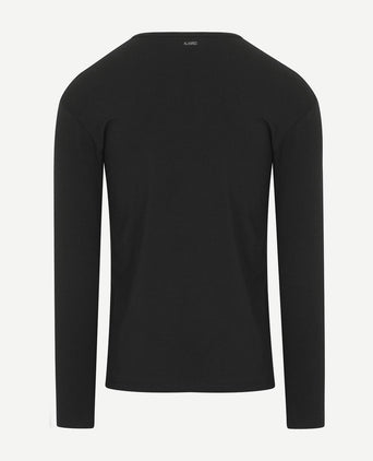 Alan Red Olbia longsleeve t-shirt zwart | Slim-fit