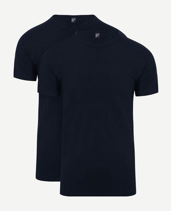 Ottawa t-shirt stretch donkerblauw (2-pack)