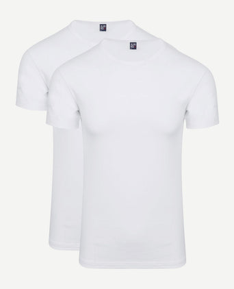 Alan Red Ottawa t-shirt stretch wit (2-pack) | Slim-fit