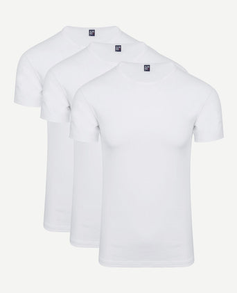 Alan Red Ottawa t-shirt stretch wit (3-pack)