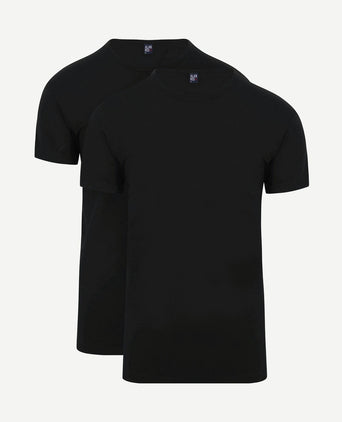 Ottawa t-shirt stretch zwart (2-pack)