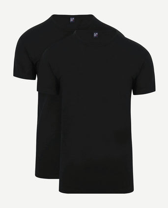 Alan Red Ottawa t-shirt stretch zwart (2-pack)