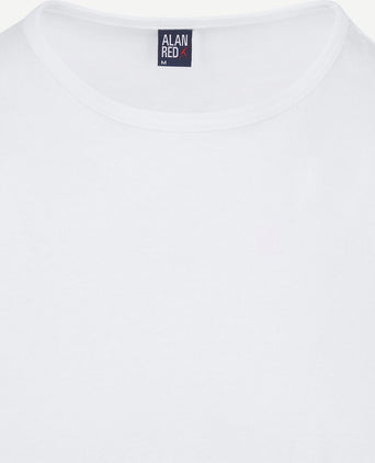 Alan Red t-Montana singlet mouwloos wit (2-pack) | Slim-fit