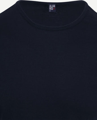 Derby o-hals t-shirt donkerblauw (2-pack)