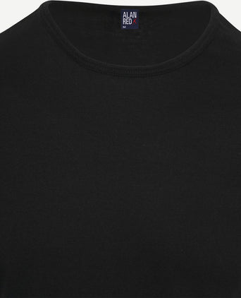 Derby o-hals t-shirt zwart (2-pack)