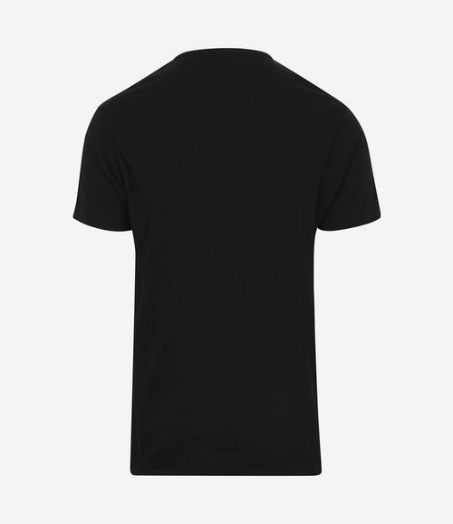 T-shirt v-hals Vermont zwart (2-pack)