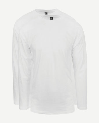 T-shirt Virginia wit longsleeve (2-pack)