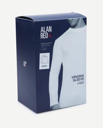 T-shirt Virginia wit longsleeve (2-pack)