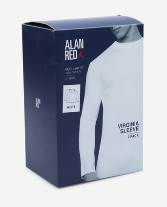 T-shirt Virginia wit longsleeve (2-pack)