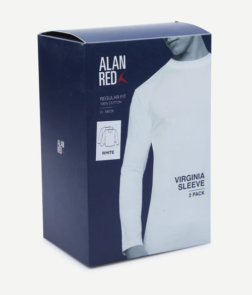 T-shirt Virginia wit longsleeve (2-pack)