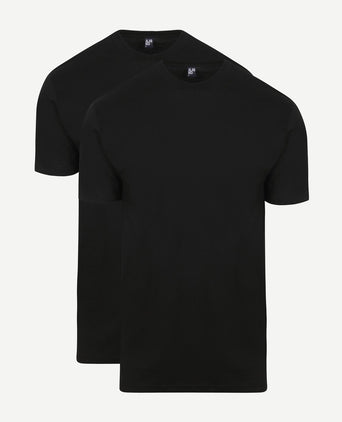 T-shirt Virginia zwart ((2-pack))