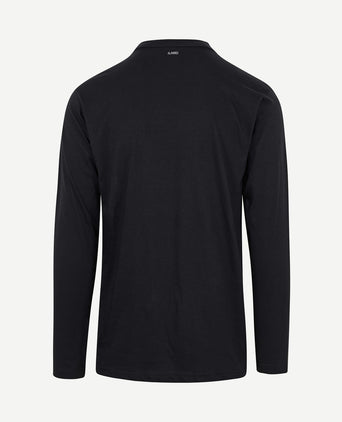 T-shirt Virginia zwart longsleeve (2-pack)