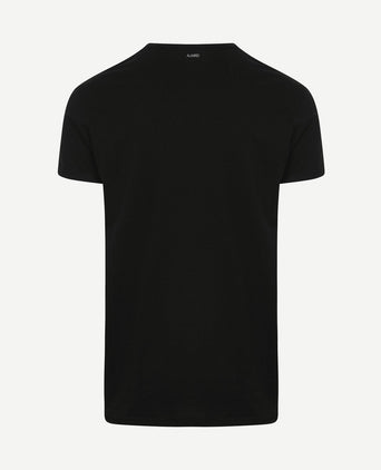 V-hals Dean t-shirt (2-pack) zwart