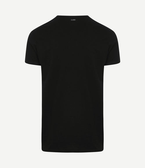 V-hals Dean t-shirt (2-pack) zwart