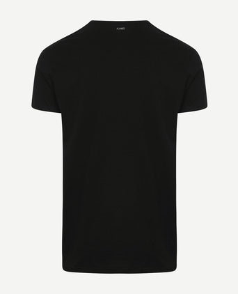 V-hals Dean t-shirt (2-pack) zwart