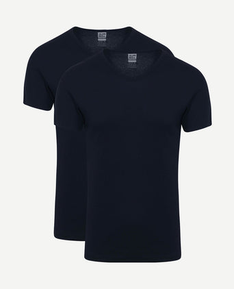 Vancouver t-shirt v-hals donkerblauw (2-pack)