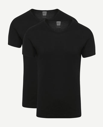 Alan Red Vancouver t-shirt v-hals zwart (2-pack) | Slim-fit