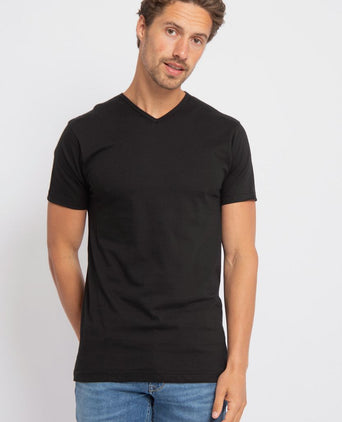 Alan Red Vancouver t-shirt v-hals zwart (2-pack) | Slim-fit