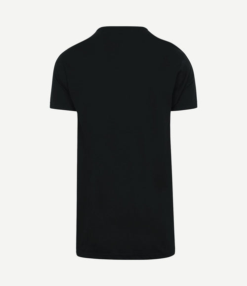 Vermont extra lang v-hals t-shirt zwart (2-pack)