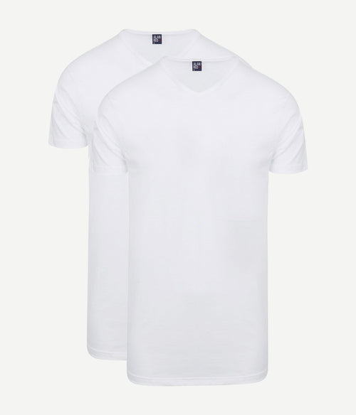 Alan Red Vermont extra lange t-shirts wit (2-pack) | Regular-fit