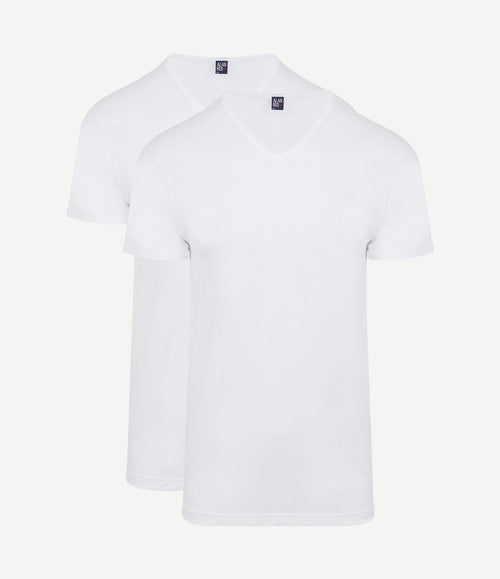 Vermont t-shirt v-hals wit (2-pack)