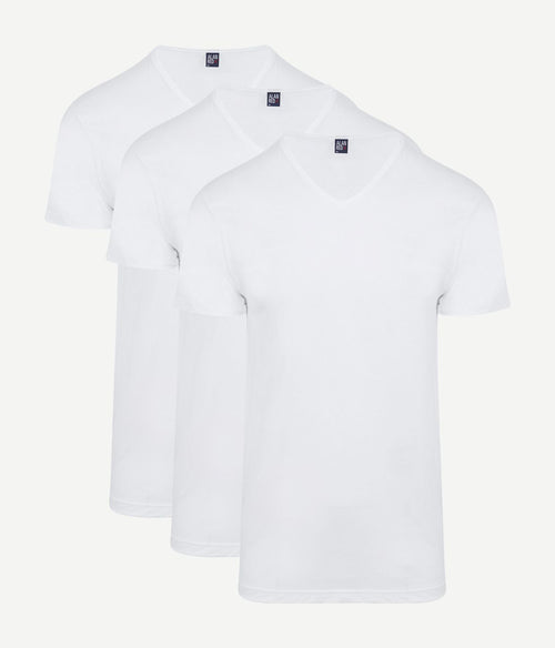 Alan Red Vermont t-shirt v-hals wit (3-pack) | Regular-fit