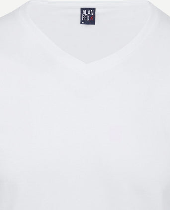 Alan Red West-Virginia t-shirt v-hals wit (2-pack) | Regular-fit