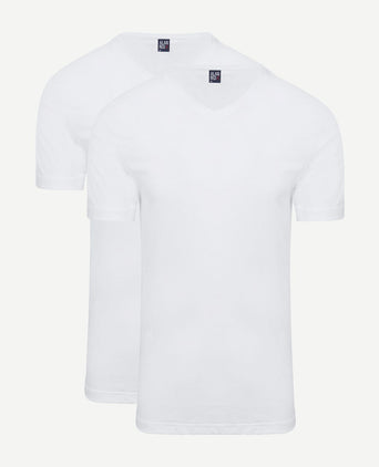 Alan Red West-Virginia t-shirt v-hals wit (2-pack) | Regular-fit