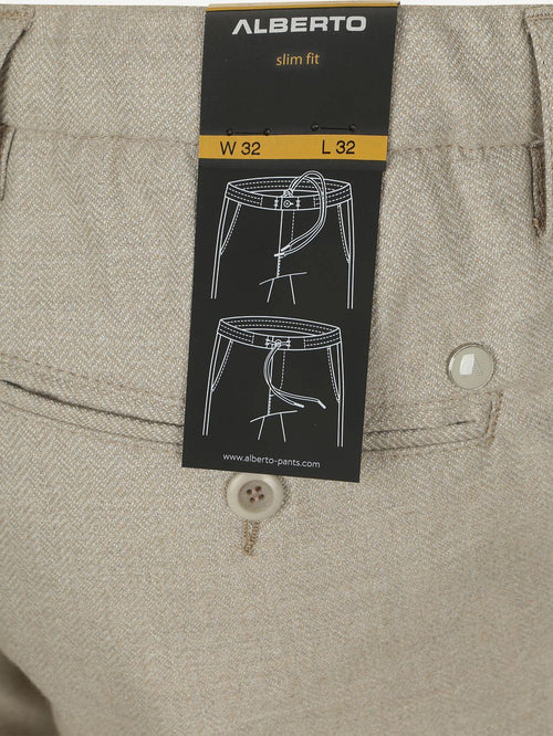 Broek jump flanel herringbone beige