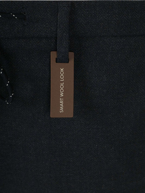 Broek jump flanel herringbone donkerblauw