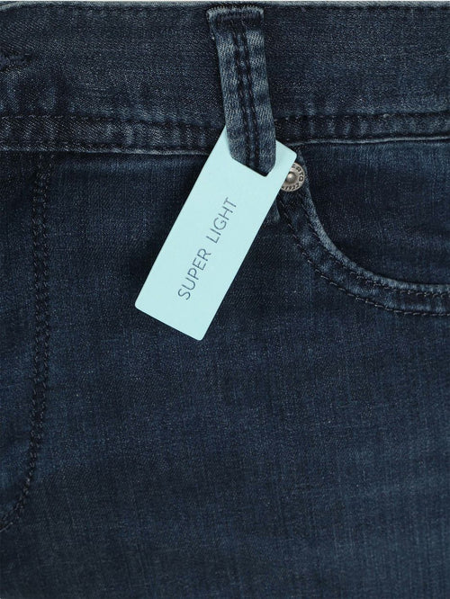 Pipe jeans donkerblauw