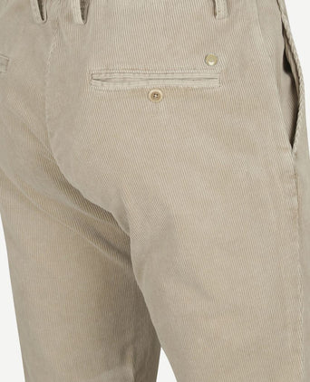 Alberto broek jump corduroy greige | Slim-fit