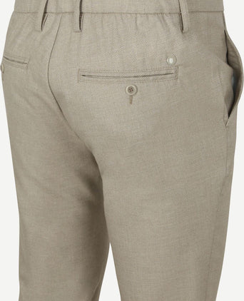 Broek jump flanel herringbone beige