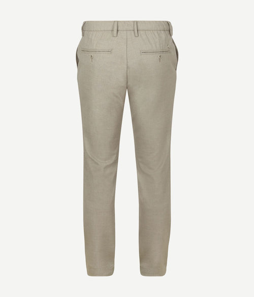 Alberto broek jump flanel herringbone beige | Slim-fit