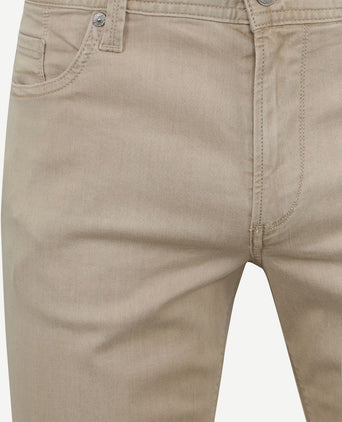 Pipe broek denim bruin beige