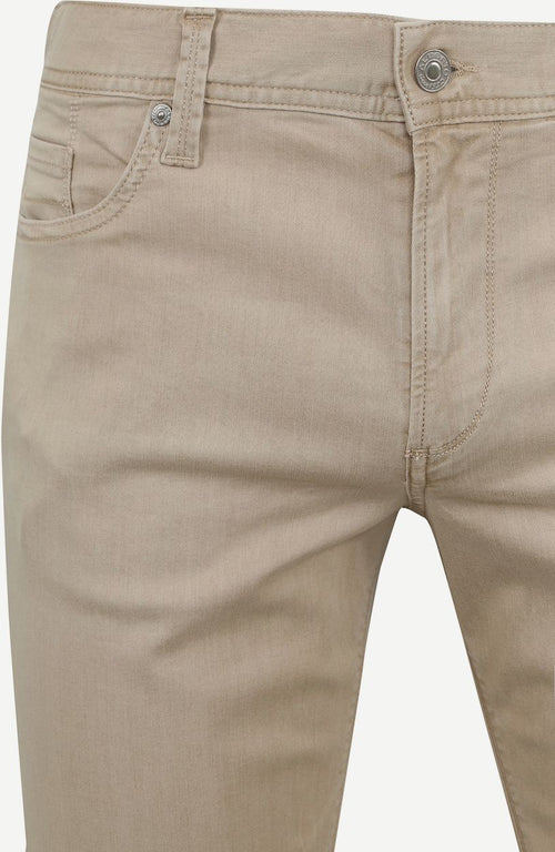 Alberto pipe broek denim bruin beige | Regular-fit