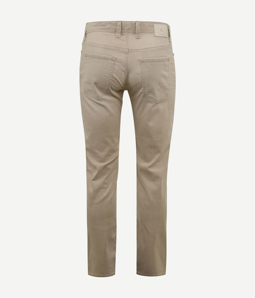 Alberto pipe broek denim bruin beige | Regular-fit