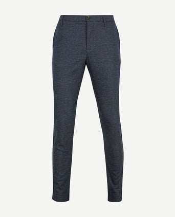 Alberto rob broek wol donkerblauw | Slim-fit