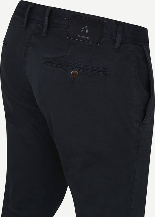 Alberto rob stretch chino donkerblauw | Slim-fit