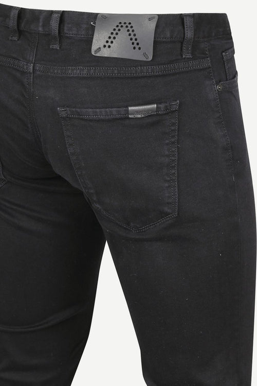 Alberto slim ds dual flex denim zwart