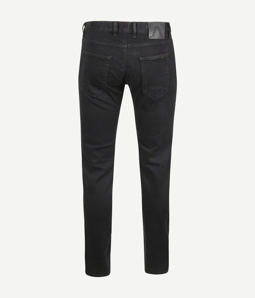 Alberto slim ds dual flex denim zwart